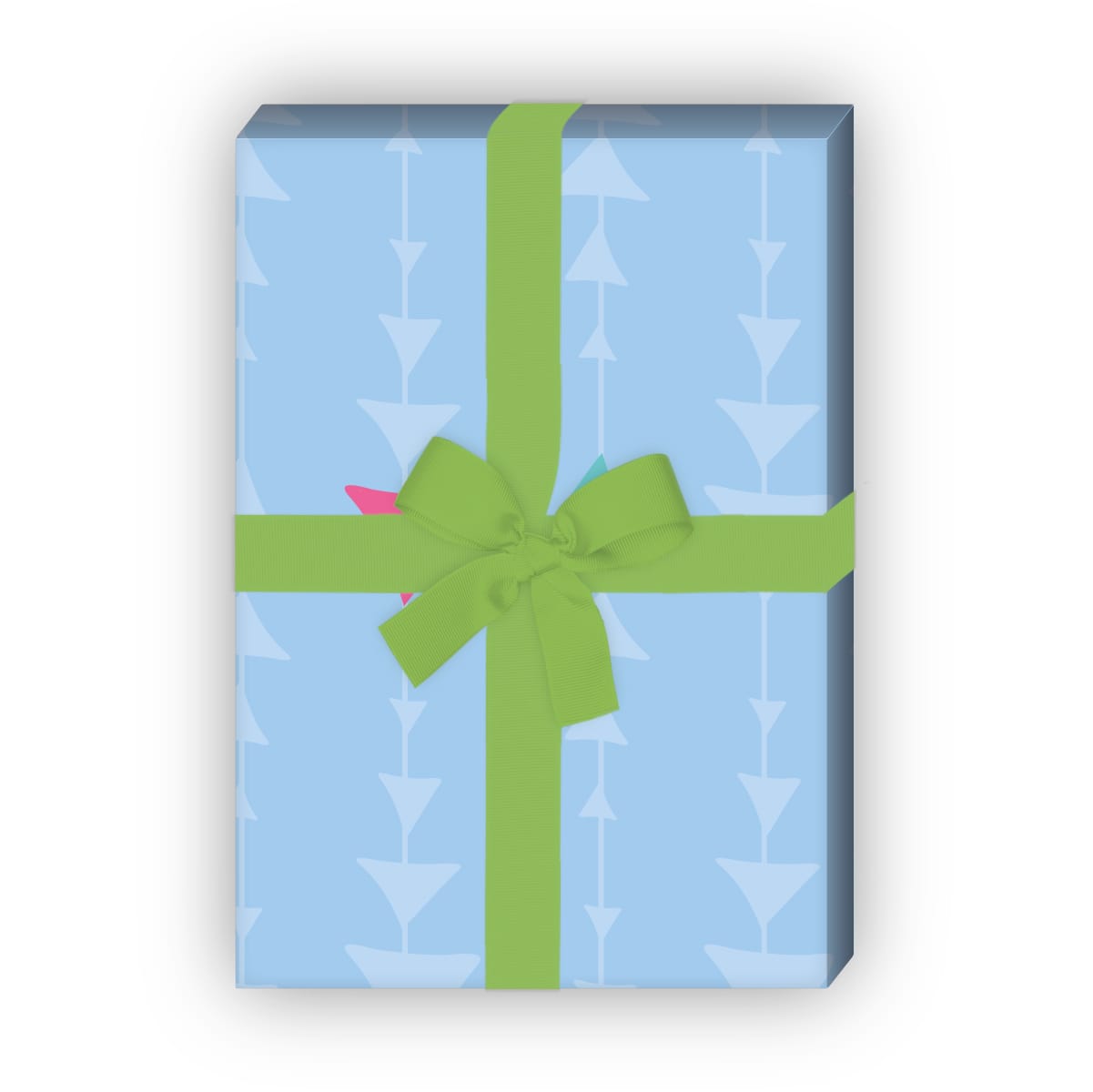 Kartenkaufrausch: Modernes Geschenkpapier mit grafischen aus unserer Designer Papeterie in hellblau