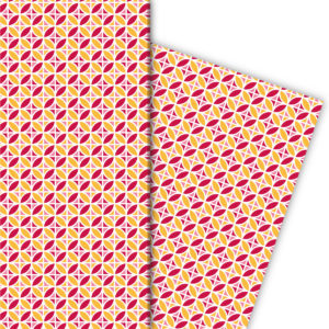 Kartenkaufrausch: Grafisches Sommer Geschenkpapier mit aus unserer Geburtstags Papeterie in gelb