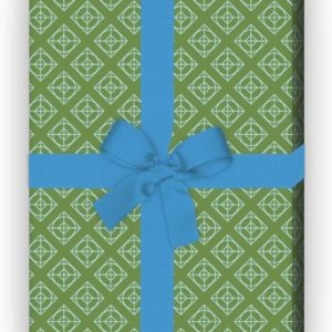 Kartenkaufrausch: Retro Kachel Geschenkpapier im aus unserer Designer Papeterie in grün