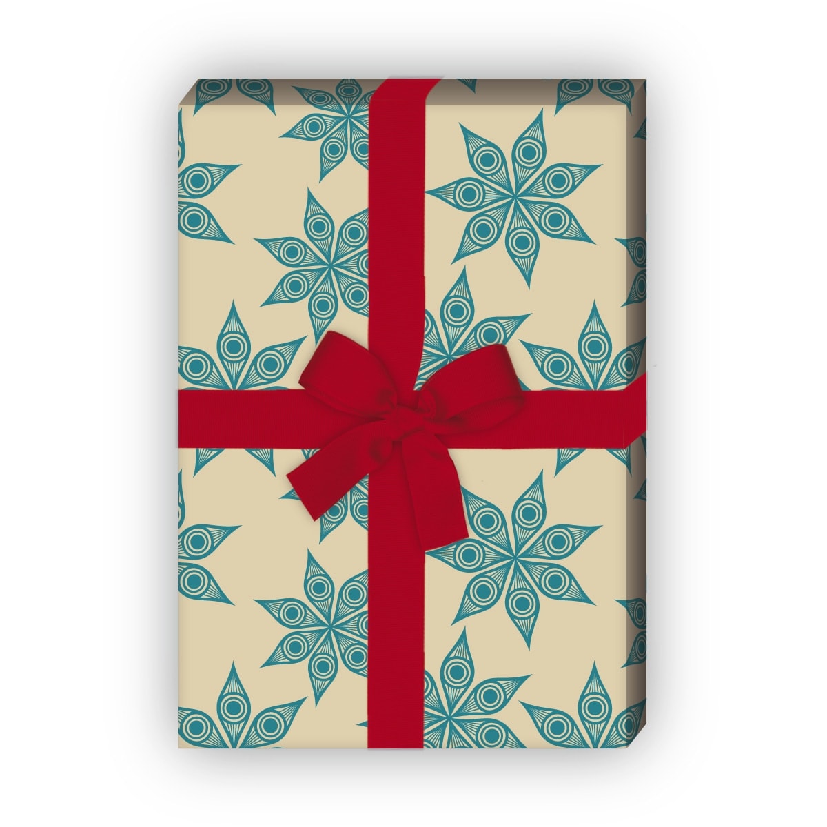 Kartenkaufrausch: Edles grafisches Sternen Geschenkpapier aus unserer Weihnachts Papeterie in beige
