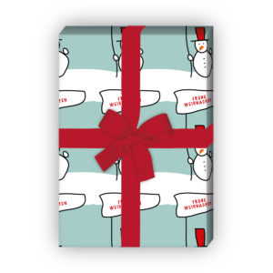 Kartenkaufrausch: Nettes Geschenkpapier mit Schneemann: aus unserer Weihnachts Papeterie in multicolor