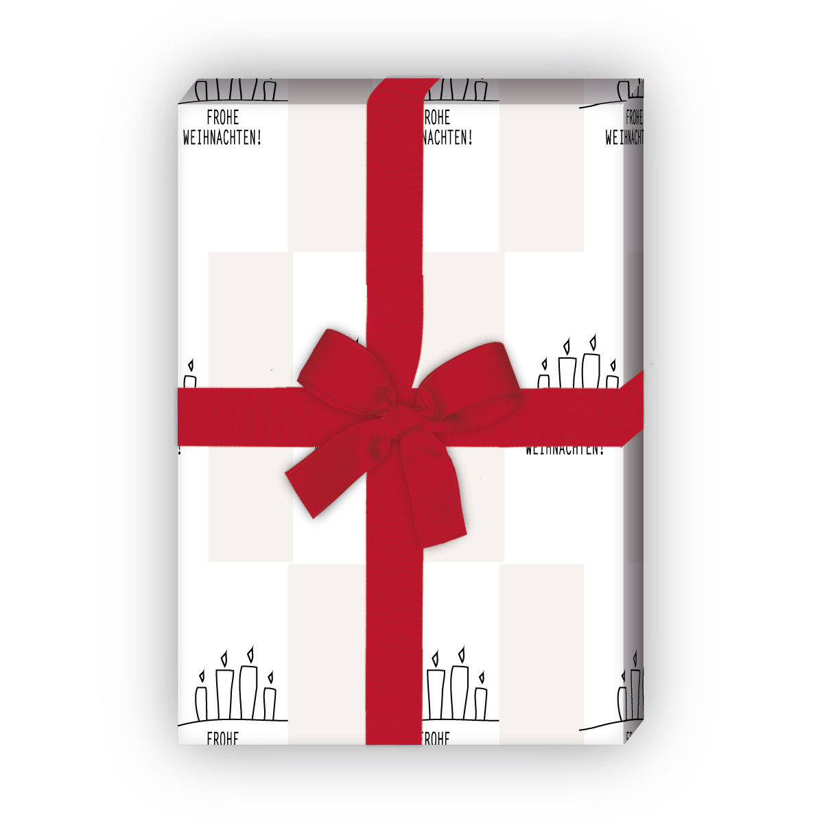 Kartenkaufrausch: Edles Geschenkpapier mit Advents aus unserer Weihnachts Papeterie in beige