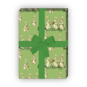 Kartenkaufrausch: Süßes Vintage Oster Geschenkpapier aus unserer Baby Papeterie in grün
