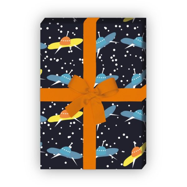 Kartenkaufrausch: Cooles Astro Geschenkpapier mit aus unserer Einschulungs Papeterie in multicolor