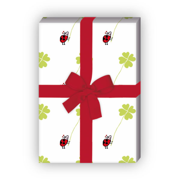 Kartenkaufrausch: Niedliches Glücks Geschenkpapier mit aus unserer Geburtstags Papeterie in multicolor