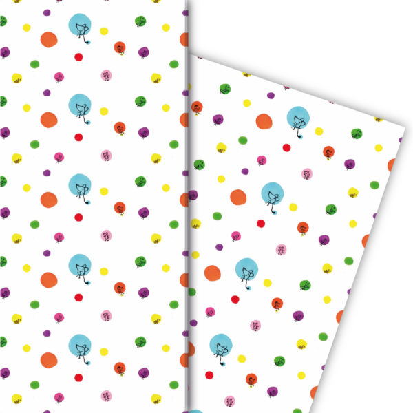Kartenkaufrausch: Fröhliches Punkte Geschenkpapier mit aus unserer Geburtstags Papeterie in multicolor