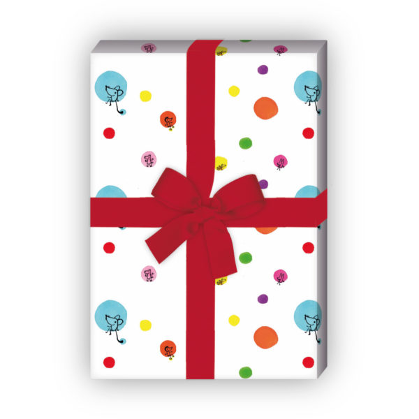 Kartenkaufrausch: Fröhliches Punkte Geschenkpapier mit aus unserer Geburtstags Papeterie in multicolor