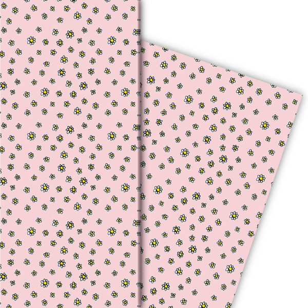 Kartenkaufrausch: Rosa Streublumen Geschenkpapier für aus unserer Geburtstags Papeterie in rosa