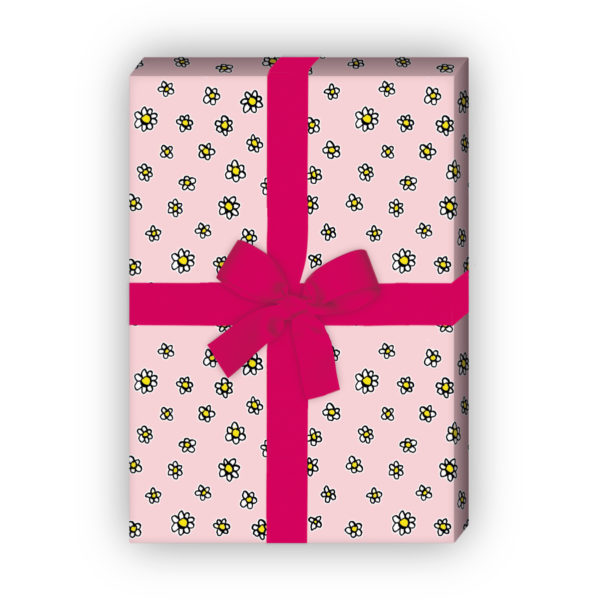 Kartenkaufrausch: Rosa Streublumen Geschenkpapier für aus unserer Geburtstags Papeterie in rosa
