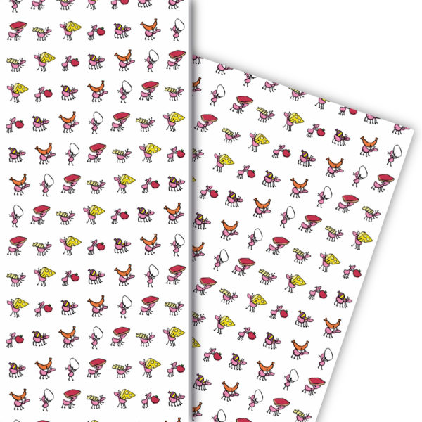 Kartenkaufrausch: Lustiges Geschenkpapier für liebevolle aus unserer Geburtstags Papeterie in multicolor