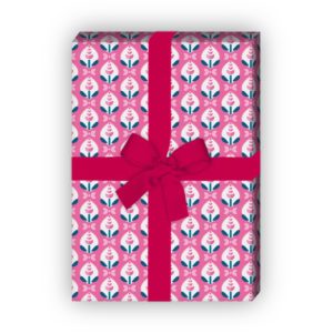 Kartenkaufrausch: Klein gemustertes Geschenkpapier mit aus unserer florale Papeterie in rosa