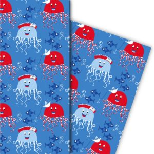 Kartenkaufrausch: Cooles Kinder Geschenkpapier mit aus unserer Kinder Papeterie in blau