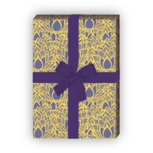 Kartenkaufrausch: Elegantes Lotusblüten Geschenkpapier in aus unserer florale Papeterie in gelb