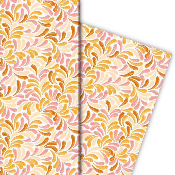 Kartenkaufrausch: Retro Geschenkpapier mit abstrakten aus unserer Meer Papeterie in rosa