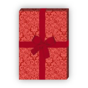 Kartenkaufrausch: Klassisches Retro Geschenkpapier mit aus unserer Retro Papeterie in rot