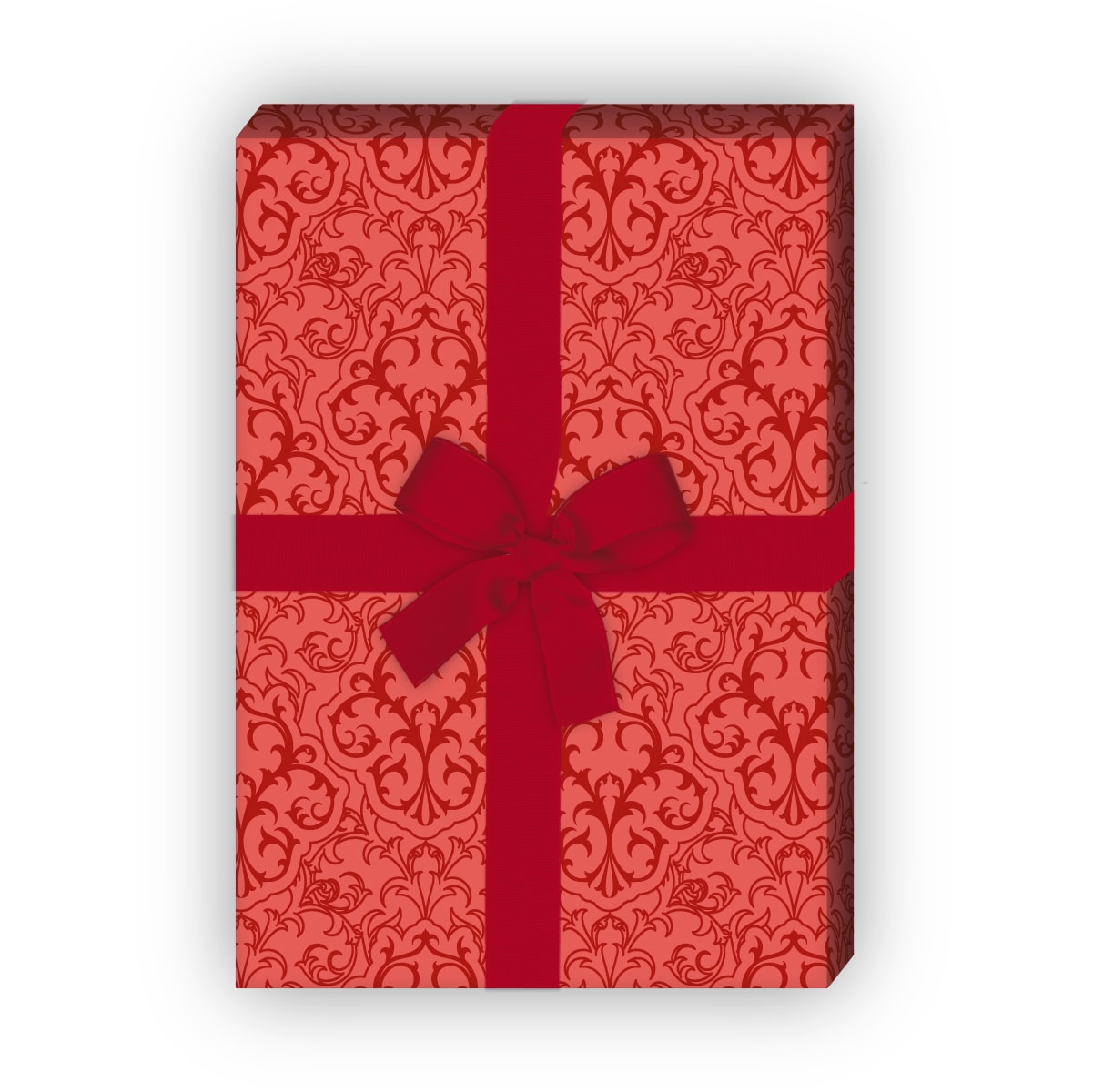 Kartenkaufrausch: Klassisches Retro Geschenkpapier mit aus unserer Retro Papeterie in rot