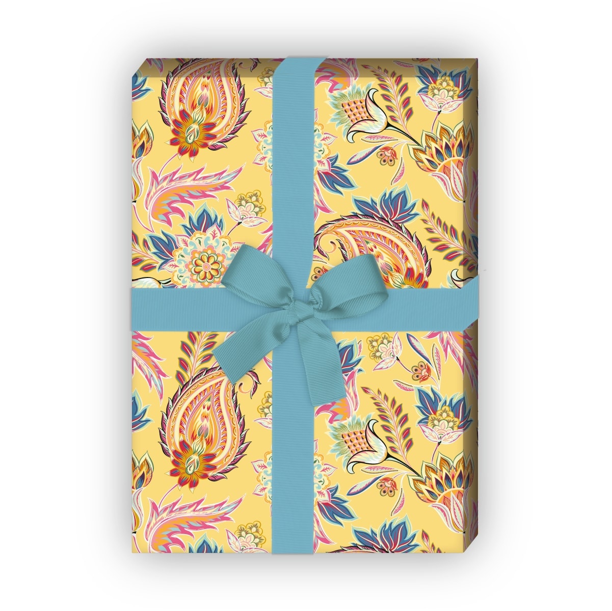 Kartenkaufrausch: Edles Geschenkpapier mit üppigem aus unserer florale Papeterie in gelb