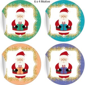 Kartenkaufrausch: 24 süße Weihnachts Geschenk Aufkleber aus unserer Weihnachts Papeterie in multicolor