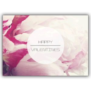 Edle florale Liebeskarte auch zum Valentinstag