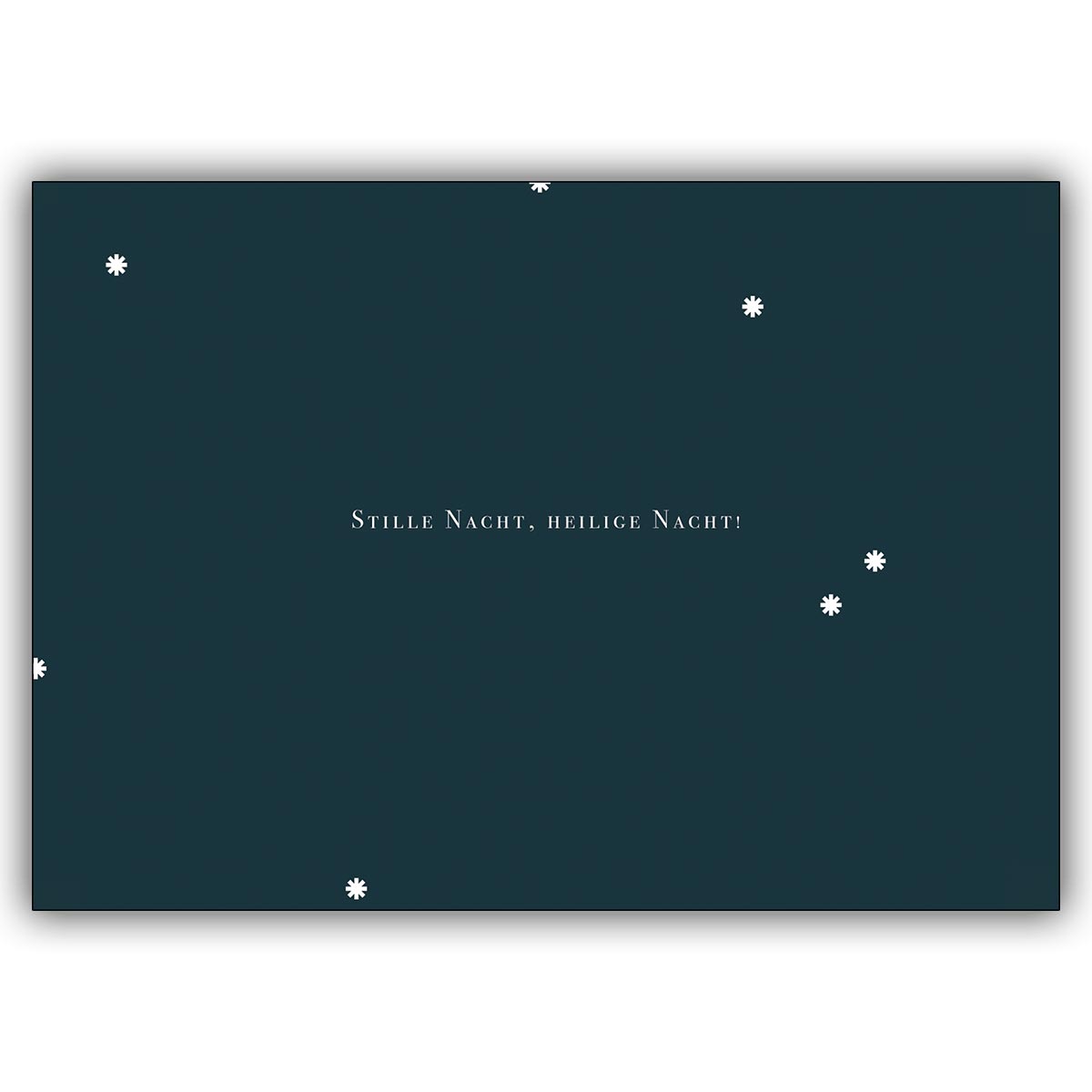 Besinnliche Weihnachtskarte "Stille Nacht" für Familie und Freunde