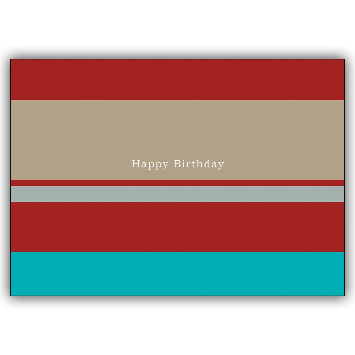 Schicke Geburtstagskarte "Happy Birthday" im trendigen Streifenlook