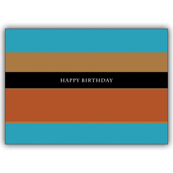 Coole typografische Geburtstagskarte "Happy Birthday"