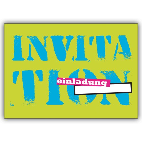 Coole Designer Party Invitation als Einladungskarte