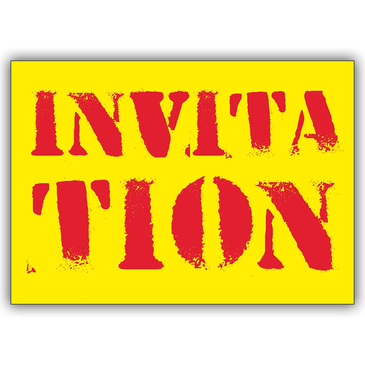 Auffallende Einladungs Klappkarte "Invitation"