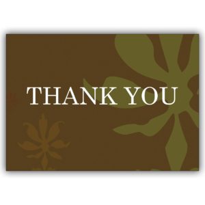 Englisch Dankeskarte "Thank you" für ein klassisches Danke schön