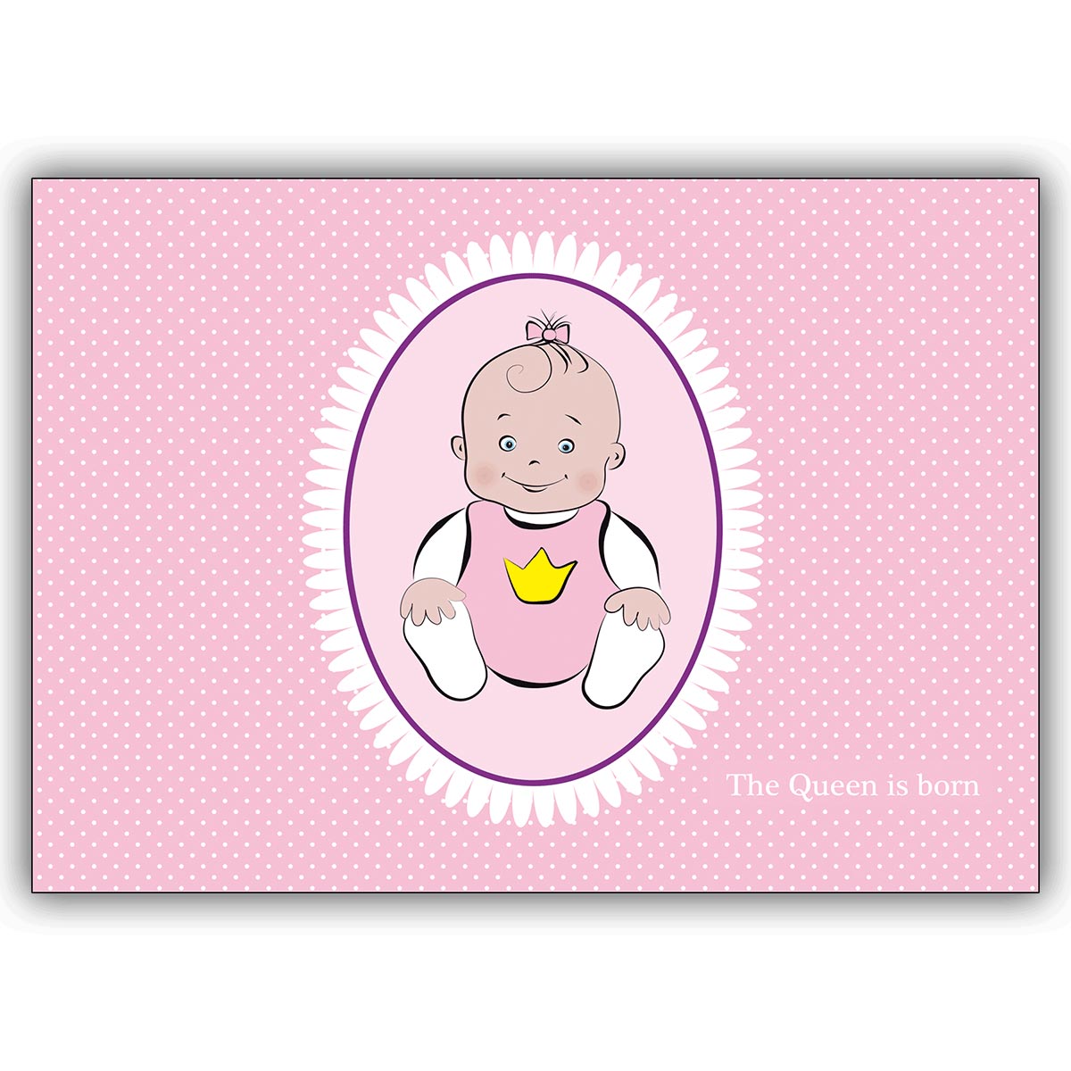 Mehr als Prinzessin… Babykarte zur Geburt eines Mädchen