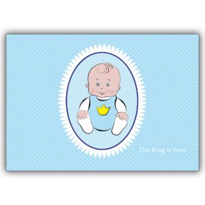 Mehr als kleiner Prinz… Babykarte zur Geburt eines Jungen