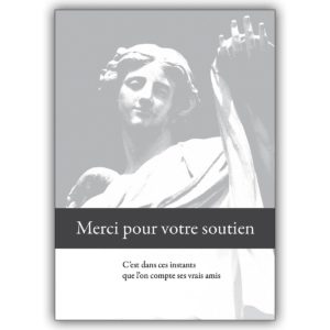 Französische Trauer Dankeskarte mit Engel: Merci pour votre soutien