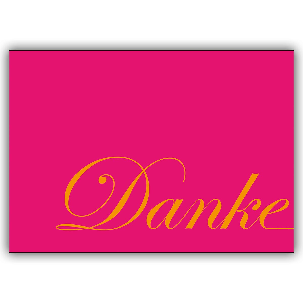 edle Danksagungs Grußkarte in pink
