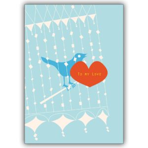 Romantische Valentinskarte für Lieblingsmenschen: To my love