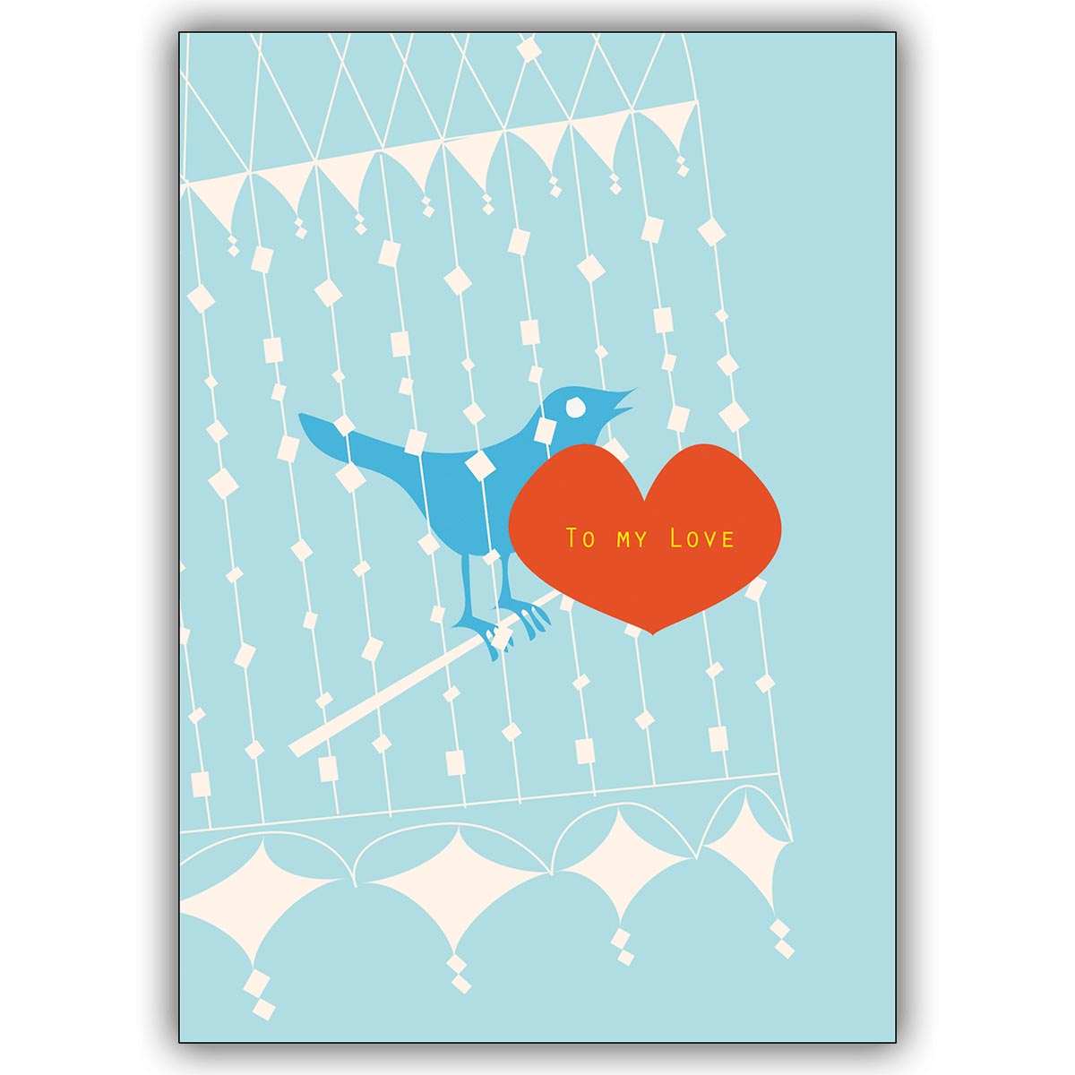 Romantische Valentinskarte für Lieblingsmenschen: To my love