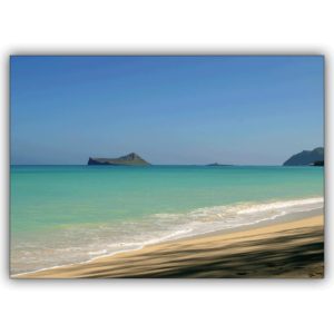 Sommerliche Grußkarte für Hawaii Fans: Waimanalo Beach