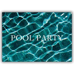 Erfrischende Einladungskarte zur Pool Party