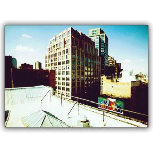 Tolle Stadtansichts Klappkarte: Über den Dächern von New York