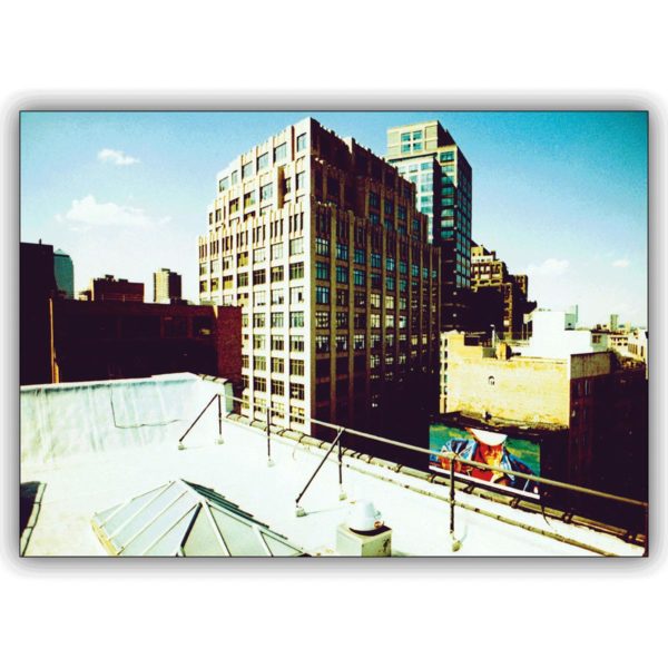 Tolle Stadtansichts Klappkarte: Über den Dächern von New York