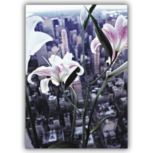Elegante Blumengrußkarte aus New York
