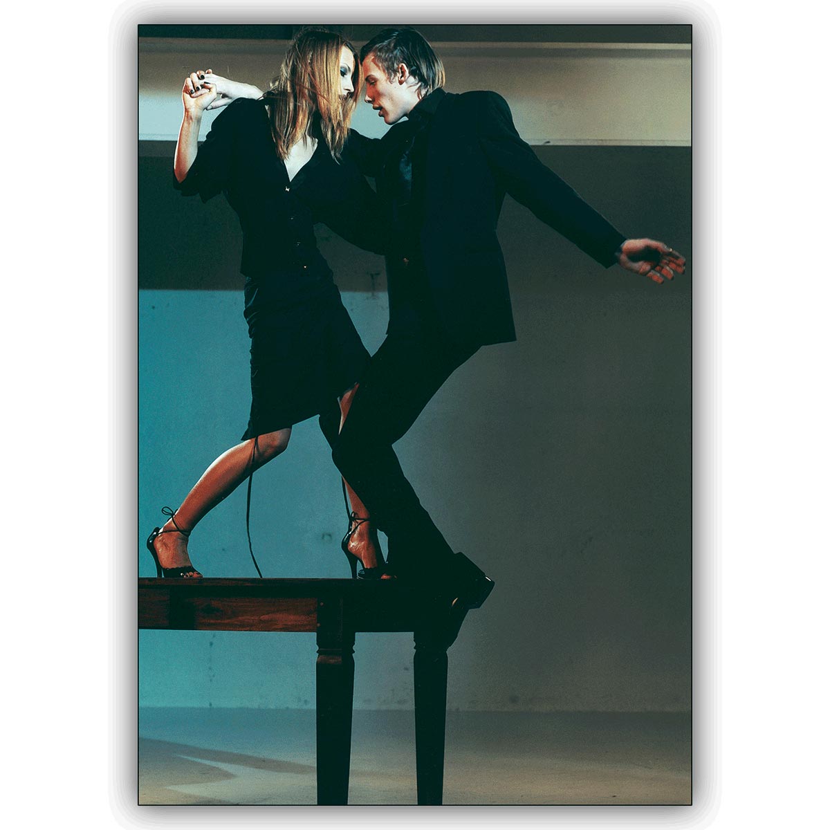 Künstlerische Fotokunst Tanz Klappkarte: It takes two to tango