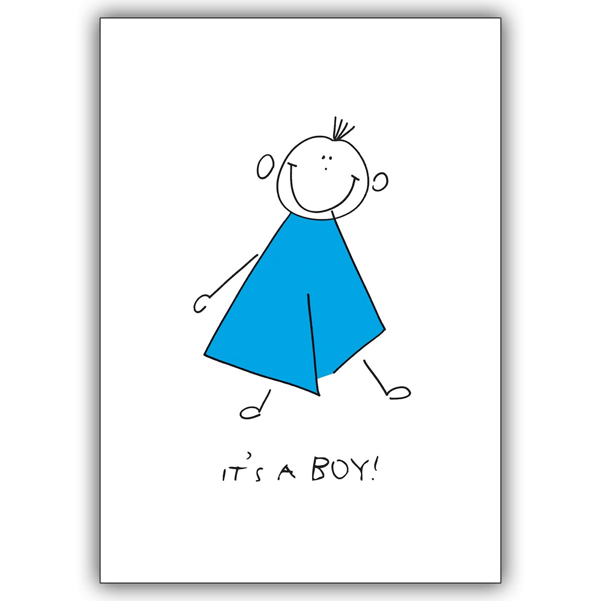 Frohliche Illustrierte Baby Gratulationskarte It S A Boy Kartenkaufrausch De