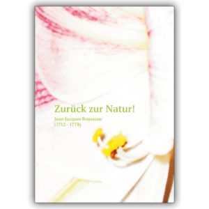 Wunderschöne Lilien Blumen Grusskarte: Zurück zu Natur