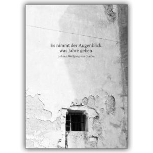 Mitfühlende Spruch Trauerkarte mit Goethe Zitat