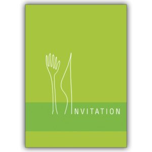 Französische Einladungskarte zum Diner: Invitation