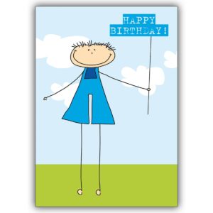 Tolle Geburtstagskarte mit kleinem Buben: Happy Birthday