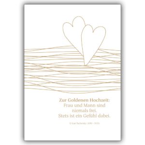 Liebevolle Glückwunschkarte zur Goldenen Hochzeit