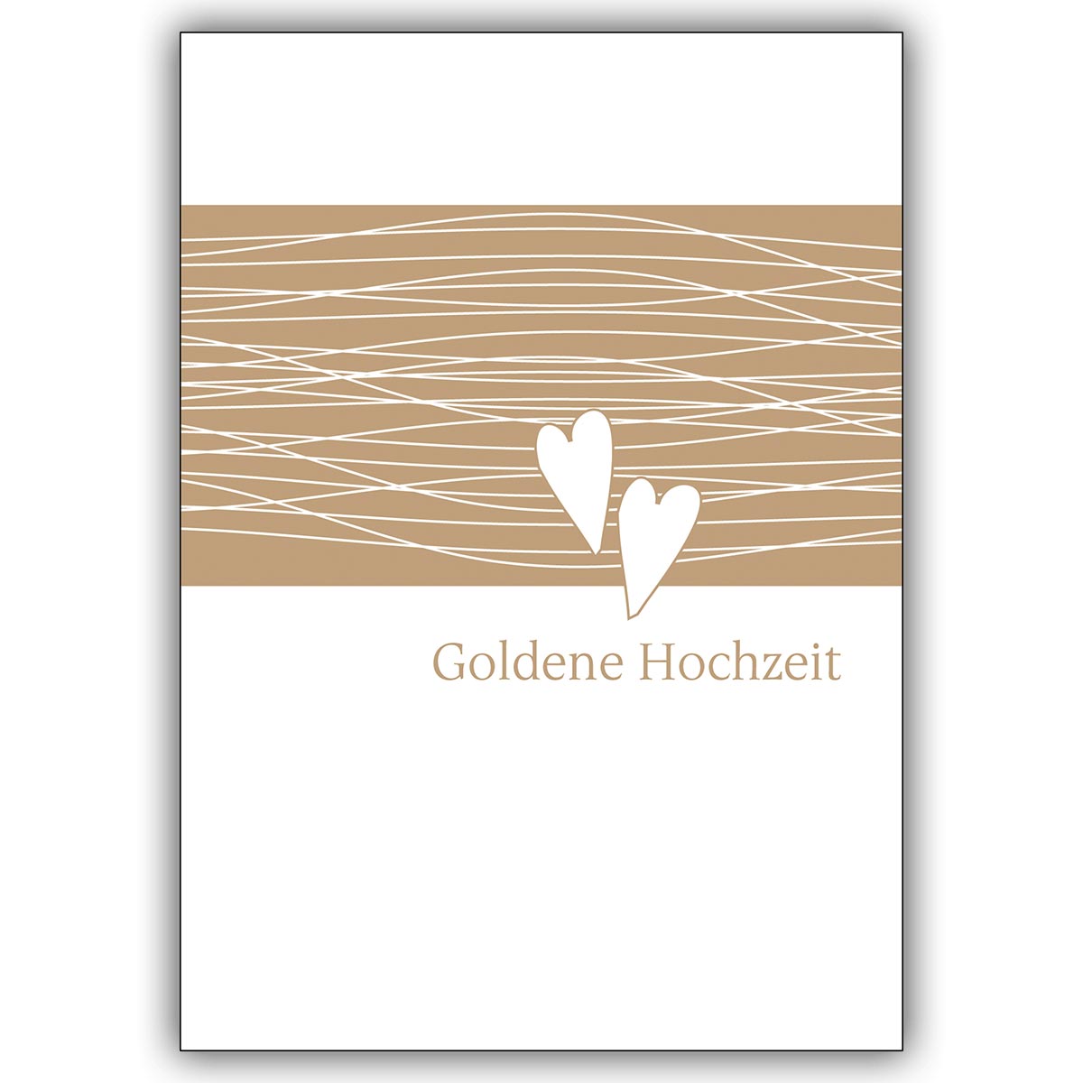 Klassische Glückwunschkarte zur Goldenen Hochzeit.