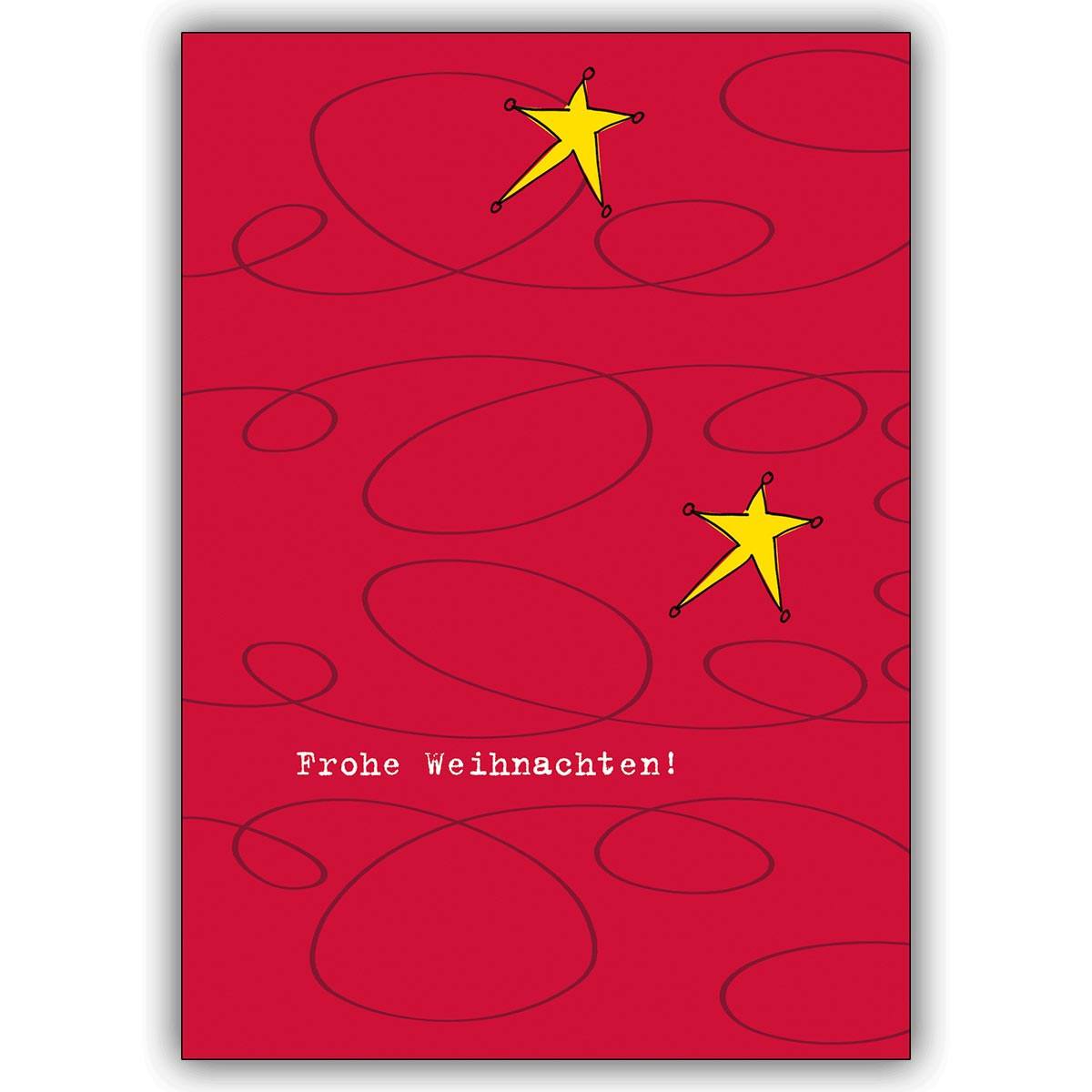 Nette Weihnachtskarte mit Weihnachtsbaum: Frohe Weihnachten