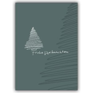 Elegante Weihnachts Grußkarte mit Tannenbaum: Frohe Weihnachten